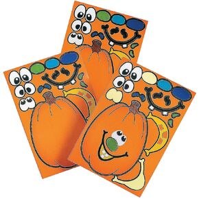 Make A Pumpkin Stickers (1 DOZEN) - BULK