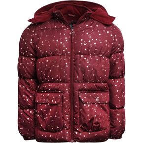 Pink Platinum Winter Jacket - Quilted Fleece Lined Windbreaker Puffer Coat (Size: 4-16)