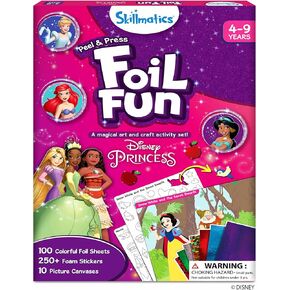 Skillmatics Art & Craft Activity - Foil Fun Disney Princess, No Mess Art for Kids, Craft Kits & Supplies, DIY Creative Activity, Christmas Gifts for Girls & Boys Ages 4, 5, 6, 7, 8, 9