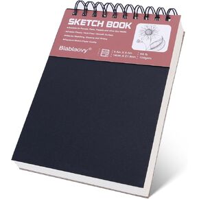 Sketch Book, 5.5" x 8.5" Sketchbook with 100 Sheets (68lb/100gsm), 1 Pack Drawing Pad Sketchbook for Drawing, Acid Free Drawing Book Sketch Pad Sketch Book for Kids Adults Beginners Artists (1 Pack)