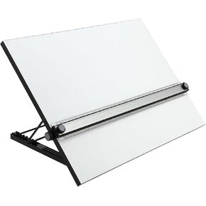 Acurit PXB 20" x 26" Drawing Board for Artists and Designers - Portable Workspace for Drawing, Sketching, Drafting, Painting - Multi-Angled Laminated Surface with Ruler and Parallel Motion Bar