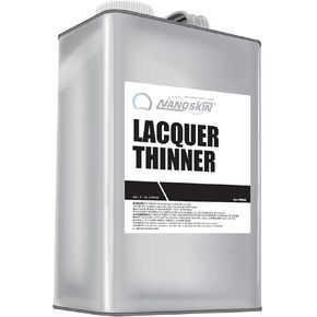 Nanoskin LACQUER THINNER 1 Gallon - Professional Strength, General Purpose, Medium-Dry Lacquer Thinner | Thins Clear and Pigmented Lacquers and Epoxies | Cleans Sprayers, Tools, Brushes and Equipment
