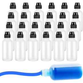 MAQUITA 24 Pieces Empty 2 Ounce Paint Daubers bottles Marker Bottle Handy Sponge Tip Paint Dabbers Bottles Refillable Squeeze Bingo Daubers for Graffiti Art Wooden Boards Cloth Crafts