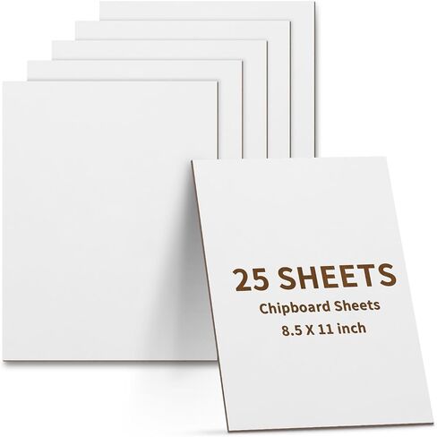 Chipboard Sheets 8.5" X 11", 25 Sheets of 40PT (Point) Chip Board for Book Binding, Perfect for Scrapbooking, Shipping Insert & Backing Picture Frames in Saudi Arabia
