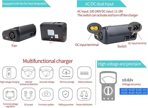 شاحن بطارية ليبو مزدوج RC LiPo AC150W DC240W 10A C240 ​​شاحن بطارية التوازن مفرغ لـ 1-6S LiPo Li-ion Life LiHV 1-15S NiCd NiMH PB بطارية ذكية RC سيارة in Kuwait