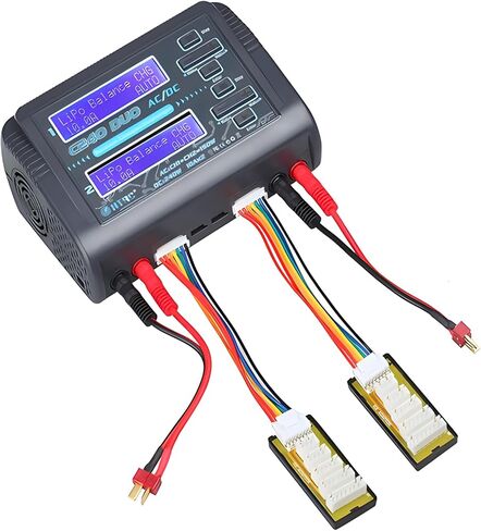 شاحن بطارية ليبو مزدوج RC LiPo AC150W DC240W 10A C240 ​​شاحن بطارية التوازن مفرغ لـ 1-6S LiPo Li-ion Life LiHV 1-15S NiCd NiMH PB بطارية ذكية RC سيارة in Kuwait