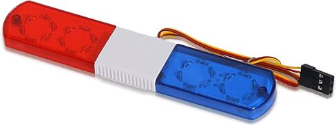 REDSPIDER RC Lights Simulated Warning Lights, Engineering Lights， RC led Lights for 1/10 1/8 1/12 RC Model Car WPL D12 HSP TRX4 Tamiya CC01 D90 Axial SCX10 ﻿ (Red and Blue, 115MM) in Kuwait