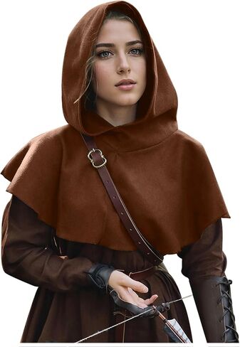 غطاء رأس جوكافور من العصور الوسطى، غطاء رأس عصر النهضة، غطاء رأس قصير للهالوين للنساء والرجال in Kuwait