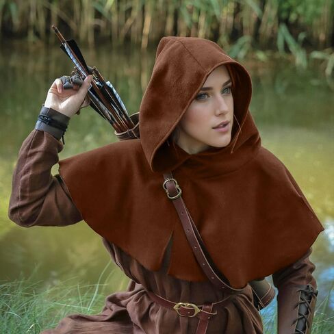 غطاء رأس جوكافور من العصور الوسطى، غطاء رأس عصر النهضة، غطاء رأس قصير للهالوين للنساء والرجال in Kuwait