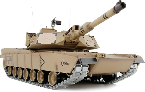 إصدار معدل 1/16 2.4 جيجا هرتز للتحكم عن بعد طراز US M1A2 Abrams Tank (برج دوار 360 درجة) (علبة تروس تروس فولاذية) (بطارية 3800 مللي أمبير) (مسارات معدنية وعجلة مسننة وعجلة خاملة) in Kuwait