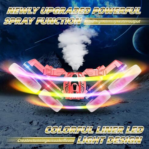 Remote Control Car, 360°Rotating 4WD RC Cars with Cool Spray, 2.4Ghz Double Sided RC Stunt Car with Cool Lights, RC Drift Car for Kids Toys Best Gifts for Boys Girls Age 4-6 7 8-13 Year Old in Saudi Arabia