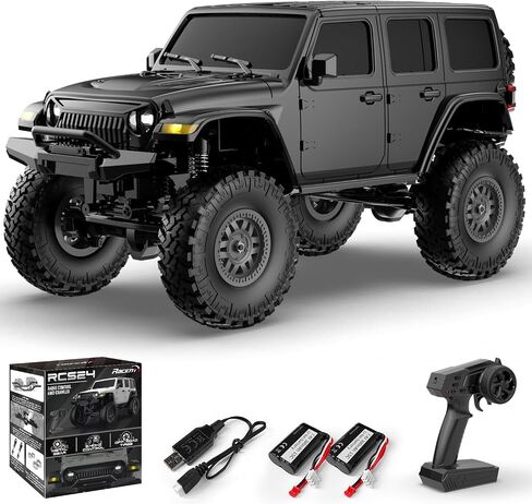 RACENT 1/24 RC Crawler 4WD Off Road All Terrain RC Monster Truck Rock Climbing with led Light Waterproof Hobby Grade Toys with 2 Batteries for Adults (Blue) in Saudi Arabia