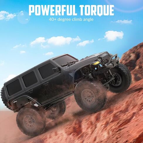 RACENT 1/24 RC Crawler 4WD Off Road All Terrain RC Monster Truck Rock Climbing with led Light Waterproof Hobby Grade Toys with 2 Batteries for Adults (Blue) in Saudi Arabia