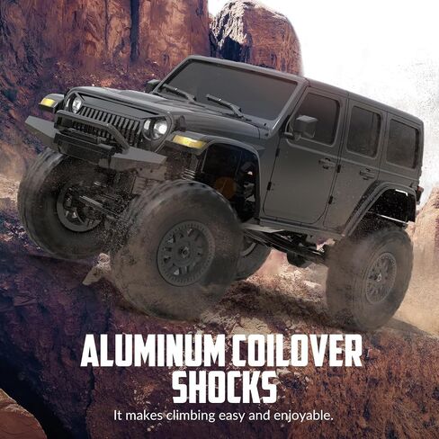 RACENT 1/24 RC Crawler 4WD Off Road All Terrain RC Monster Truck Rock Climbing with led Light Waterproof Hobby Grade Toys with 2 Batteries for Adults (Blue) in Saudi Arabia