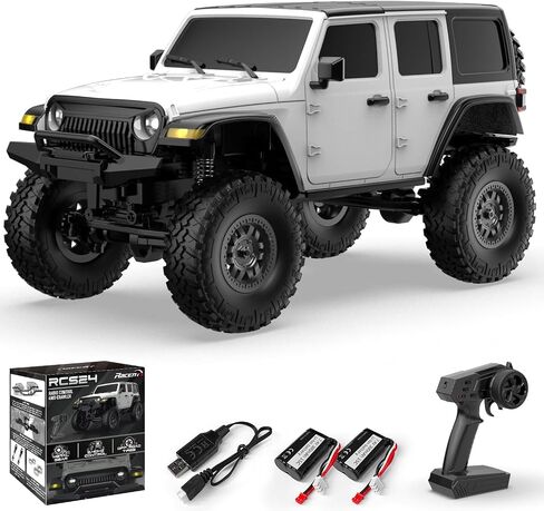 RACENT 1/24 RC Crawler 4WD Off Road All Terrain RC Monster Truck Rock Climbing with led Light Waterproof Hobby Grade Toys with 2 Batteries for Adults (Blue) in Saudi Arabia