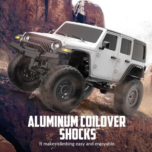 RACENT 1/24 RC Crawler 4WD Off Road All Terrain RC Monster Truck Rock Climbing with led Light Waterproof Hobby Grade Toys with 2 Batteries for Adults (Blue) in Saudi Arabia