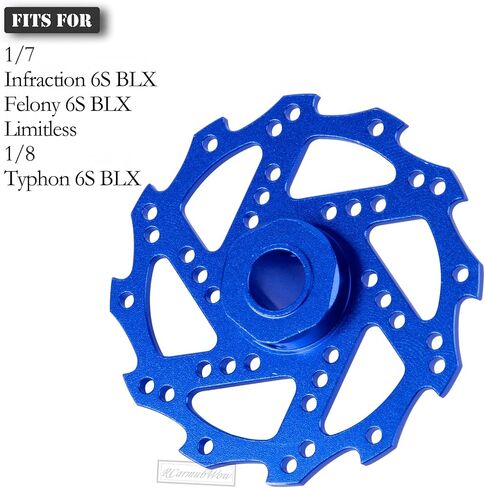 RC Brake Disc w/Hex Upgrades Part for Arrm a 1/7 Infraction 6S BLX,Felony 6S BLX,Limitless,1/8 Typhon 6S BLX,Alloy Aluminium Brake Disc & Hex Hops Up,Red in Saudi Arabia