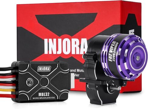 محرك INJORA بدون فرشاة MBL32 ESC و2400KV Fat Viper 2204 Outrunner Motor وناقل الحركة لـ 1/18 RC Crawler TRX4M in Saudi Arabia