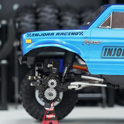 مجموعة تروس بوابة INJORA من الفولاذ المقاوم للصدأ 15/22T و13/24T لبوابة Underdrive لـ 1/18 RC الزاحف Redcat Ascent-18 in Saudi Arabia