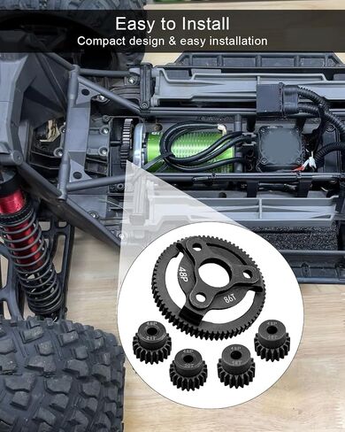 48P 86T Spur Gear Hardened Steel Transmission Gear with 18T 19T 20T 21T Pinions Gear Fit for Traxxas 1/10 RC Slash 2WD Stampede 2WD Rustler 2WD Bandit 2WD Slash VXL Bandit XL-5 F-150 SVT in Kuwait