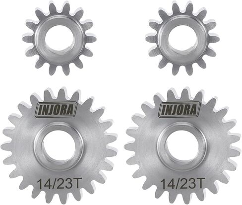 مجموعة تروس بوابة INJORA من الفولاذ المقاوم للصدأ 15/22T و13/24T لبوابة Underdrive لـ 1/18 RC الزاحف Redcat Ascent-18 in Saudi Arabia