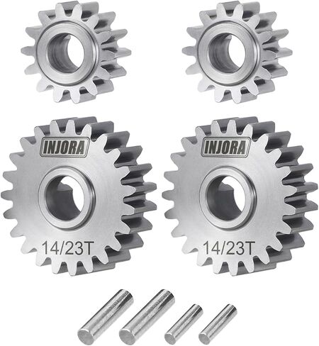 مجموعة تروس بوابة INJORA من الفولاذ المقاوم للصدأ 15/22T و13/24T لبوابة Underdrive لـ 1/18 RC الزاحف Redcat Ascent-18 in Saudi Arabia
