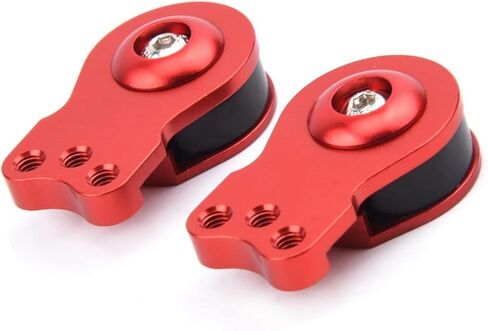 2-Pack - Aluminum Servo Saver Set for 25T Plastic Output Gear - Adjustable Hi-Torque Servo Arms (18mm) Red in Saudi Arabia