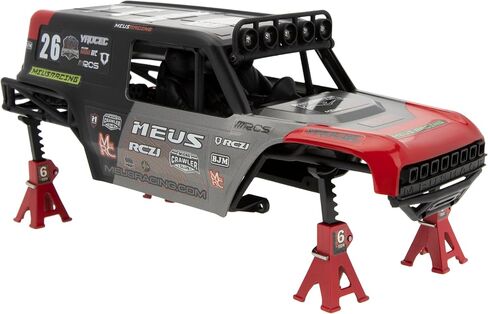MEUS Racing MB18 TRX4M Body & Chassis Kit for Traxxas TRX4M Defender Bronco K10 F150 High Trail 1/18 RC Crawler Upgrades Parts (Red&Black) in Saudi Arabia