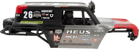 MEUS Racing MB18 TRX4M Body & Chassis Kit for Traxxas TRX4M Defender Bronco K10 F150 High Trail 1/18 RC Crawler Upgrades Parts (Red&Black) in Saudi Arabia