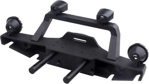 Metal Front Bumper Mounts Set w/Winch & 5mm LED White Lights for TRX-4 Axial SCX10 SCX10 II 90046 SCX10 III AXI03007 Redcat Gen 7 1/10 RC Crawler in Saudi Arabia