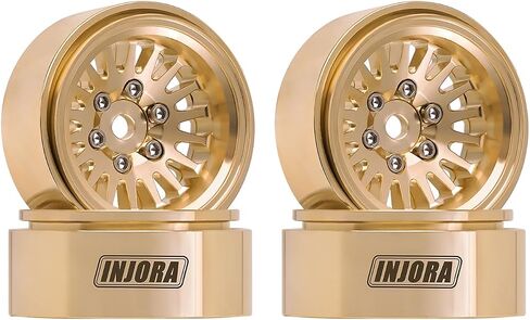 حافة عجلة INJORA 1.0 Plus من النحاس لـ 1/24 1/18 RC الزاحف TRX4M Ascent18 SCX24 FCX24 ترقية (نحاس) in Saudi Arabia