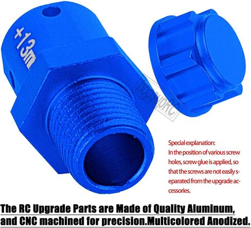 RC Aluminum 13mm Extended Wheel Hub Drive with Anti-dust Cap Nuts Upgrades Part for 1/8 Kraton Outcast Fireteam 6S BLX,1/7 Big Rock Mojave Infraction Felony Limitless 6S BLX.Navy Blue in Saudi Arabia