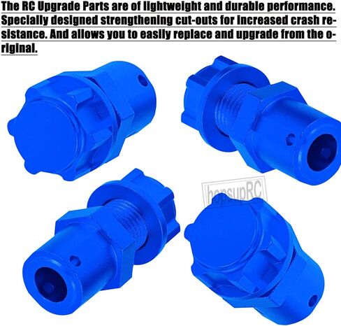 RC Aluminum 13mm Extended Wheel Hub Drive with Anti-dust Cap Nuts Upgrades Part for 1/8 Kraton Outcast Fireteam 6S BLX,1/7 Big Rock Mojave Infraction Felony Limitless 6S BLX.Navy Blue in Saudi Arabia