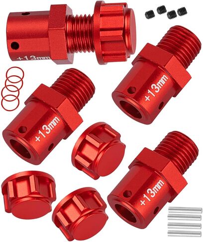 RC Aluminum 13mm Extended Wheel Hub Drive with Anti-dust Cap Nuts Upgrades Part for 1/8 Kraton Outcast Fireteam 6S BLX,1/7 Big Rock Mojave Infraction Felony Limitless 6S BLX.Navy Blue in Saudi Arabia