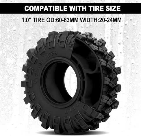 OGRC 1.0 RC Tire Inserts Silicone Rubber Inserts for OD 60-64mm and Width 20-24mm 1.0" Tires (Black) in Saudi Arabia