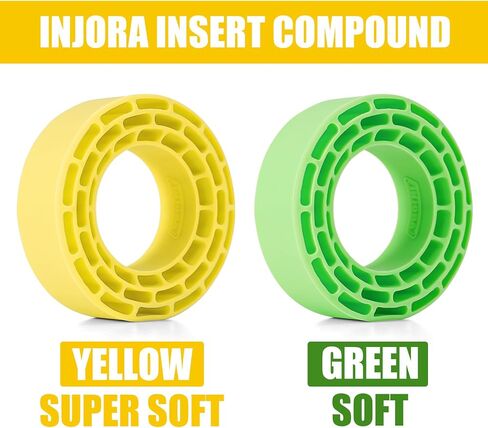 INJORA Silicone Rubber Inserts for 68-72mm 1.3" Tires, 4pcs (Yellow) in Saudi Arabia
