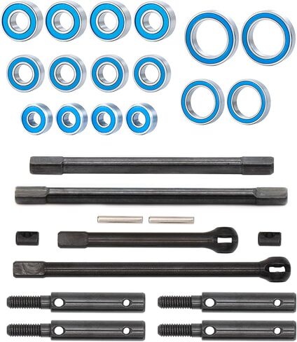 AMK Steel TRX4 CVD Kit Black Portal Alxe Drive Shaft Set مع محامل كروية معدنية مختومة مطاطية مطابقة لترقيات 1/10 RC Crawler TRX4 in Saudi Arabia