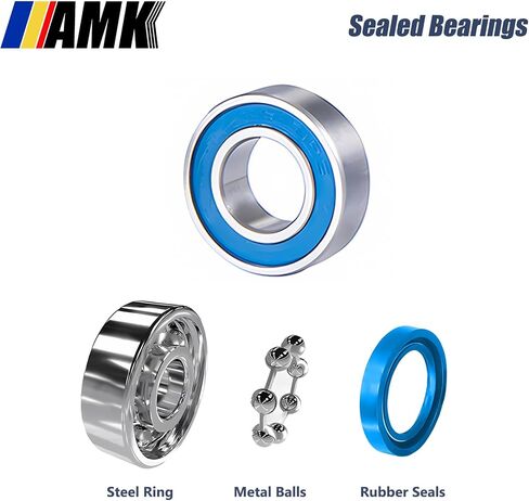 AMK Steel TRX4 CVD Kit Black Portal Alxe Drive Shaft Set مع محامل كروية معدنية مختومة مطاطية مطابقة لترقيات 1/10 RC Crawler TRX4 in Saudi Arabia