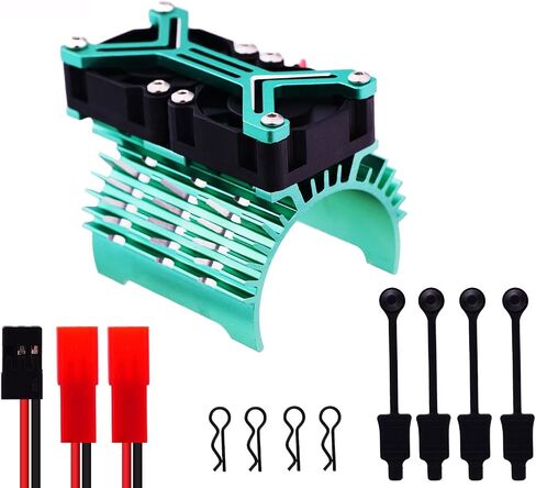 4274 4068 مروحة محرك ومشابك للجسم لسيارات Arrma 1/7 1/8 RC Felony Infration Limitless Kraton Outcast Notorious 6S Motor Heatsink 40mm 42mm مروحة تبريد ترقيات الأجزاء باللون الأحمر in Saudi Arabia