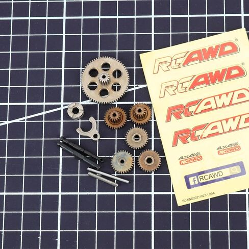 RCAWD FCX24 تروس ناقل الحركة ومجموعة محور علبة التروس لـ FMS 1/24 FCX24 Series 1/18 FCX18 LC80 ترقيات الجزء in Saudi Arabia