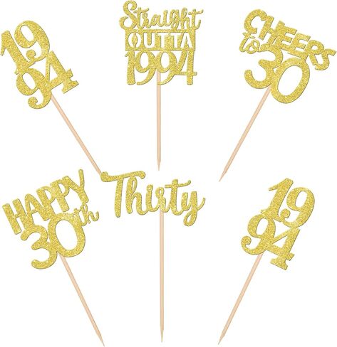 30PCS Black 40th Birthday Cupcake Toppers Glitter Forty Happy 40th Straight Outta 1986 Cupcake Picks for Cheers to 40 Years 40th Birthday Wedding Anniversary Party Decorations Supplies in Kuwait