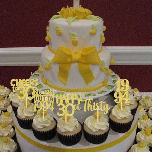30PCS Black 40th Birthday Cupcake Toppers Glitter Forty Happy 40th Straight Outta 1986 Cupcake Picks for Cheers to 40 Years 40th Birthday Wedding Anniversary Party Decorations Supplies in Kuwait