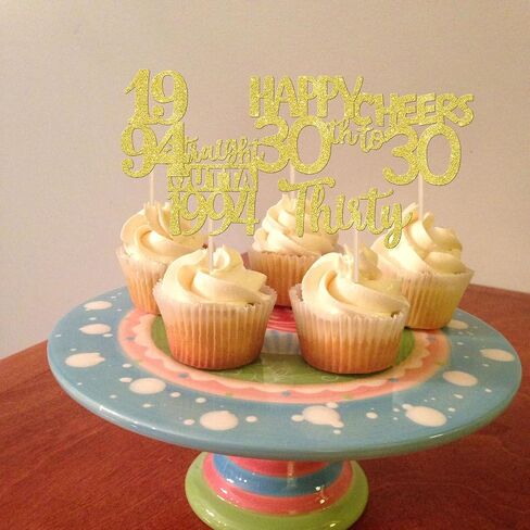 30PCS Black 40th Birthday Cupcake Toppers Glitter Forty Happy 40th Straight Outta 1986 Cupcake Picks for Cheers to 40 Years 40th Birthday Wedding Anniversary Party Decorations Supplies in Kuwait