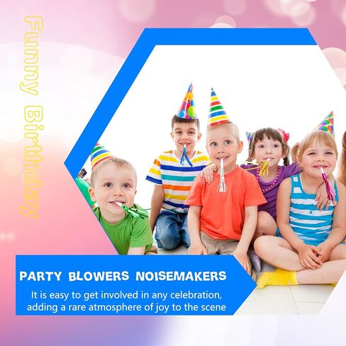 120 Pcs Glitter Bomb Noise Maker Gold Metallic Fringed Squawker Blowouts Silver Musical Blower Whistle for Birthday New Years Party Supplies Sporting Events Graduation (Gold) in Saudi Arabia
