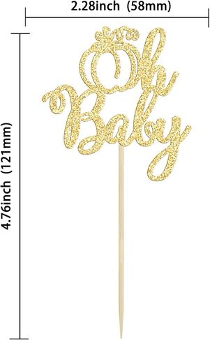 24Pcs Little Pumpkin Cupcake Toppers Glitter Pumpkin Cupcake Picks Little Pumpkin Baby Shower Decorations Fall Harvest Theme Baby Shower Kids Birthday Party Supplies in Kuwait