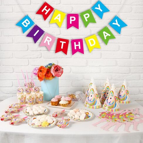 لافتة عيد ميلاد سعيد ملونة مُثبتة مسبقًا، لافتة عيد ميلاد سعيد مع حروف بيضاء لمستلزمات حفلات أعياد الميلاد للأطفال والكبار in Kuwait