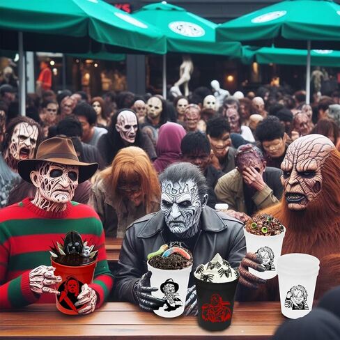 20 قطعة من أكواب حفلات الهالوين الرعب من ANYMONYPF، لوازم حفلات الهالوين، 12 أونصة، أكواب بلاستيكية قابلة لإعادة الاستخدام، أكواب شرب الهالوين من أجل هدايا حفلات الهالوين in Kuwait