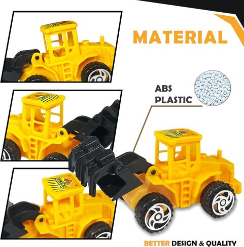 20-pieces mini construction vehicles Cake Decoration Set truck cake toppers construction birthday party supplies 6 PCS Construction Trucks Toys 5 Pieces Road Sign decorations in Saudi Arabia