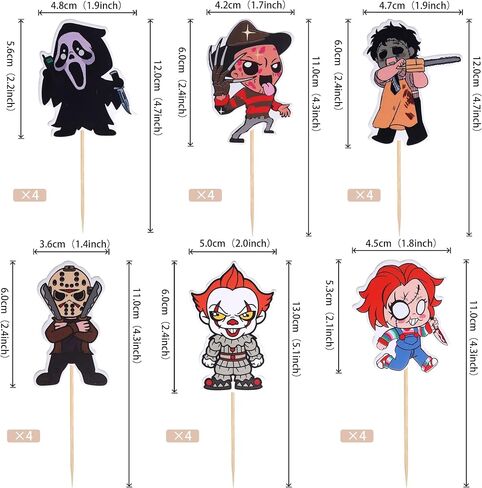 1 PCS Have a Killer Birthday Cake Topper Glitter Horror Classic Birthday Halloween Cake Pick for Bloody Horror Halloween Theme Birthday Party Cake Decorations Supplies in Kuwait