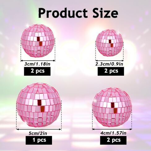 7PCS Disco Ball Cake Topper, Disco Ball Cake Decorations Different Sizes, 70s Disco Themed Dance Party Supplies, Small Disco Balls for Cake Dessert Accessories Disco Party Ornament (Silver) in Kuwait